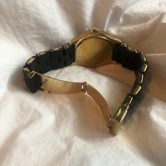 Marc Jacobs Black and Gold Watch - Picture 3 of 7